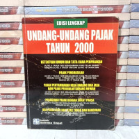 UNDANG-UNDANG PAJAK TAHUN 2000, ED. LENGKAP